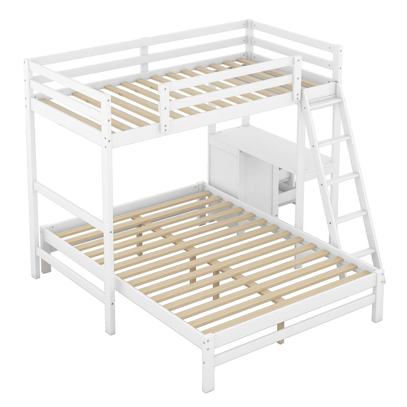 Bunk Bed With Built In Desk And 3 Drawers