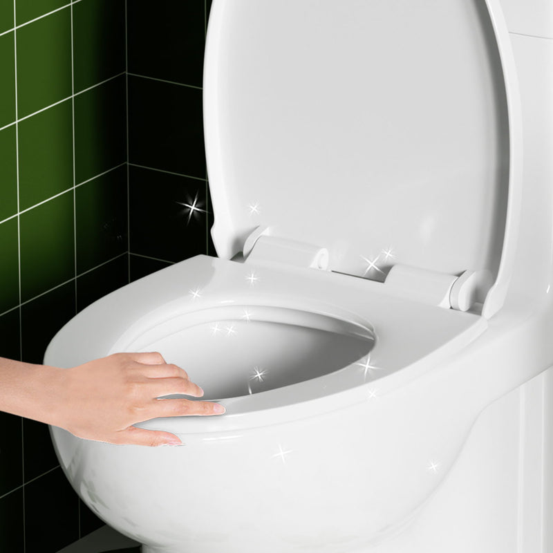 Gloss Tornado Flush 1 Piece Toilet With Soft Closing Seat, Water Saving Dual Flush - Gloss White
