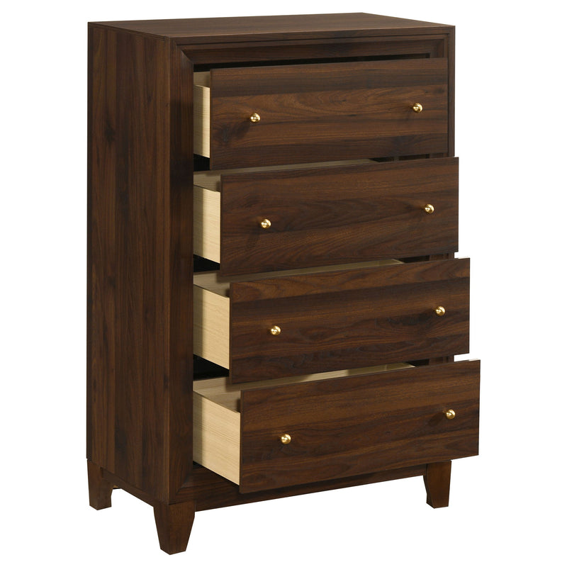 Anza - 4 Drawer Chest Storage Solution - Walnut