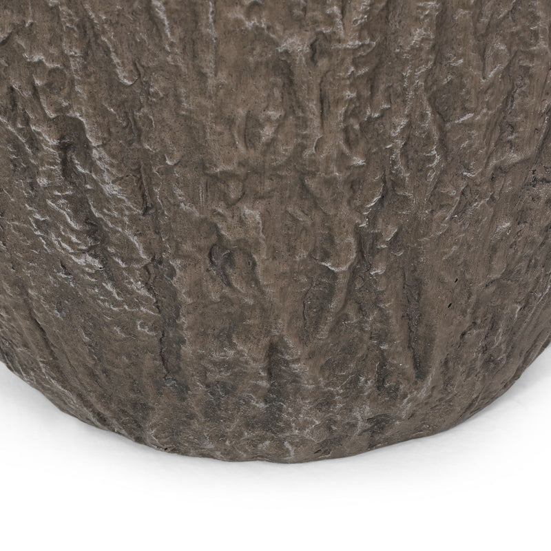 Magnesium Oxide Planter For Outdoor Use - Natural Wood