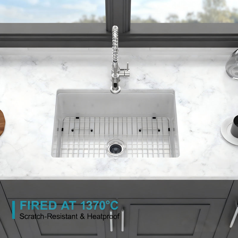 Rectangular Deep Single Bowl, Kitchen Sink With Dual Mount Installation