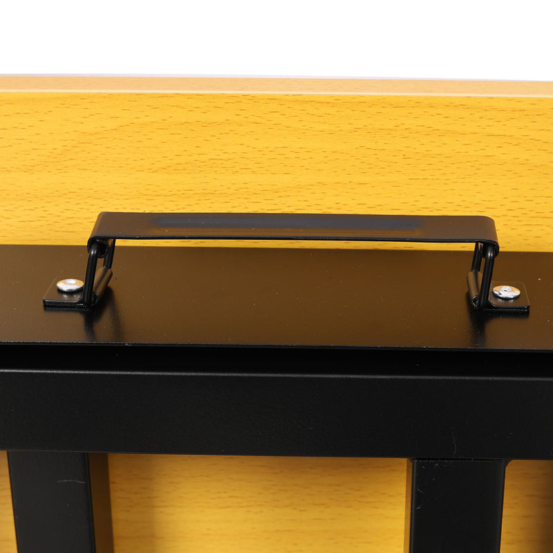 Portable Folding Work Table With Measuring Tape And Angle Finder Steel - Black