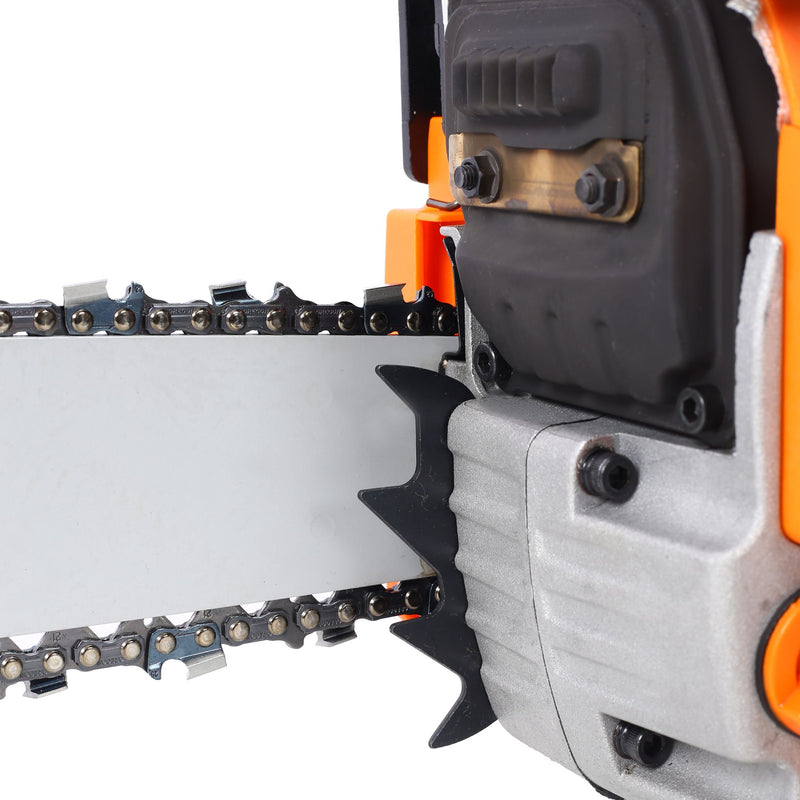 62Cc Gas Powered Chainsaw 2 Cycle Handheld Cordless Chain Saw Aluminium 18" And 20" Guide Bar - Orange