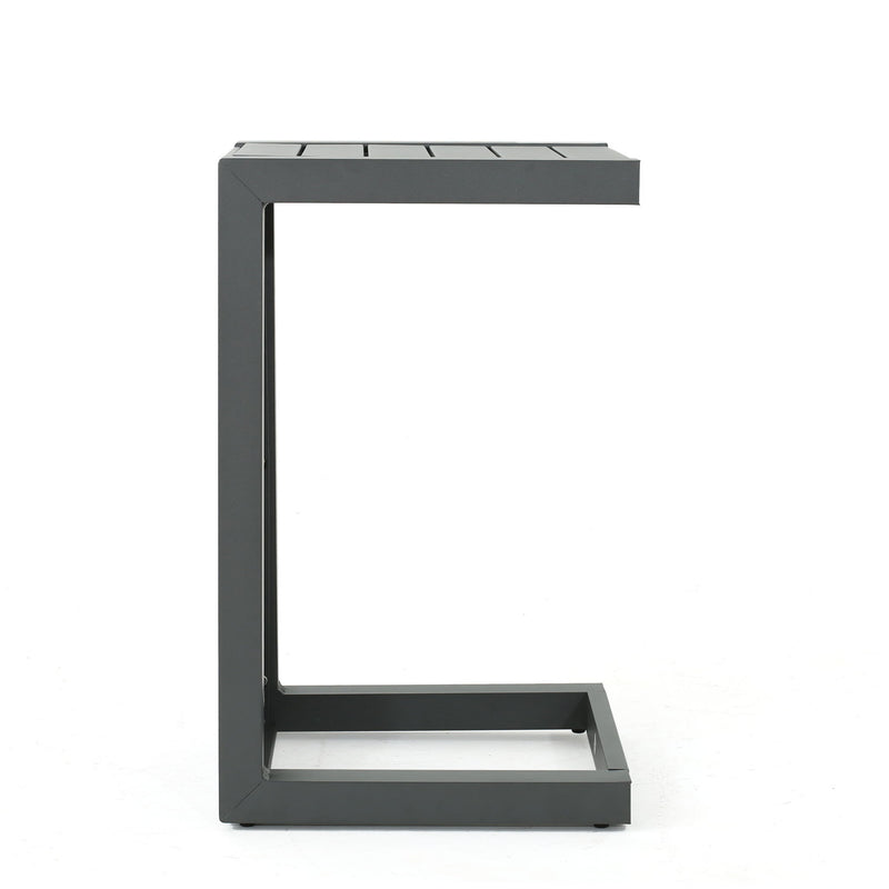 Aluminum Outdoor C - Shaped Side Table For Patio