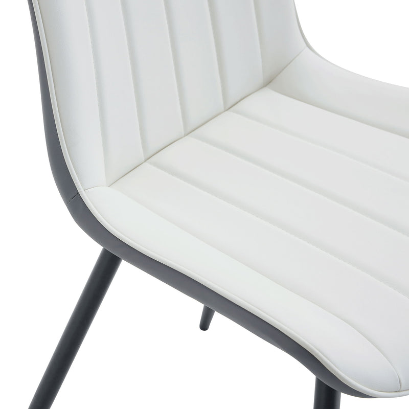 Modern Minimalist Dining Chair Set, Extended Seat Cushion