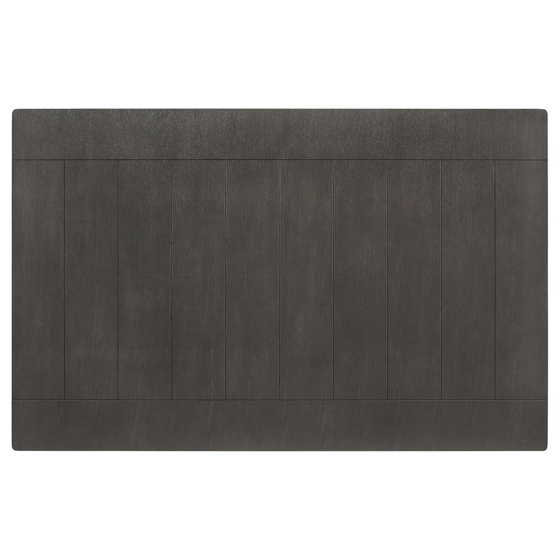 Dexter - Rectangular Plank Top Dining Table - Dark Gray