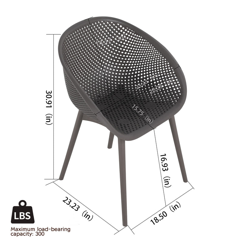 Modern Lounge Chair Set With Round Table