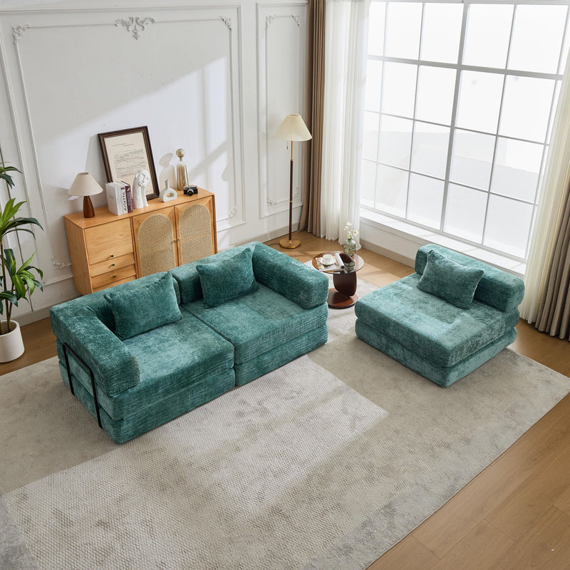 Convertible Floor Sofa Bed, Boneless Modular Sectional Sofa For Living Room