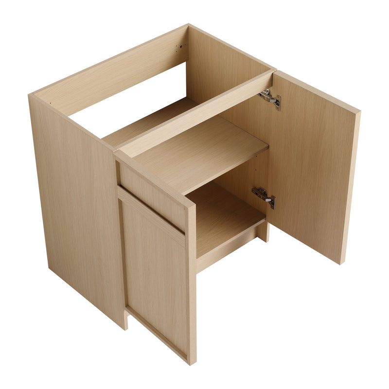 Freestanding Bathroom Vanity With Resin Sink & Soft Close Cabinet Doors