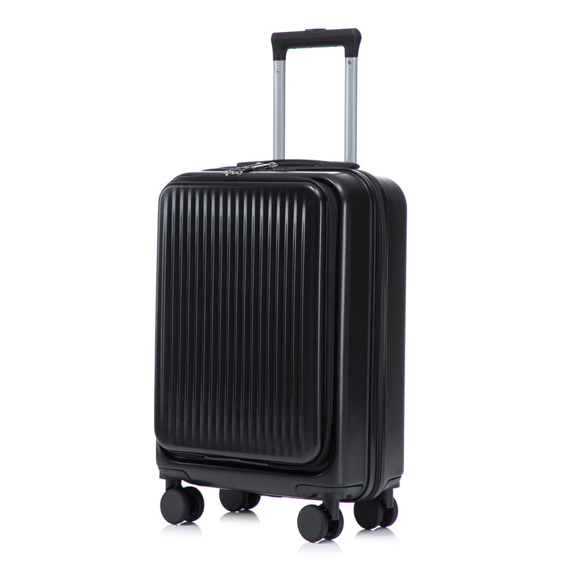 Luggage Set With Cosmetic Case, Combination Lock, Front Opening Design