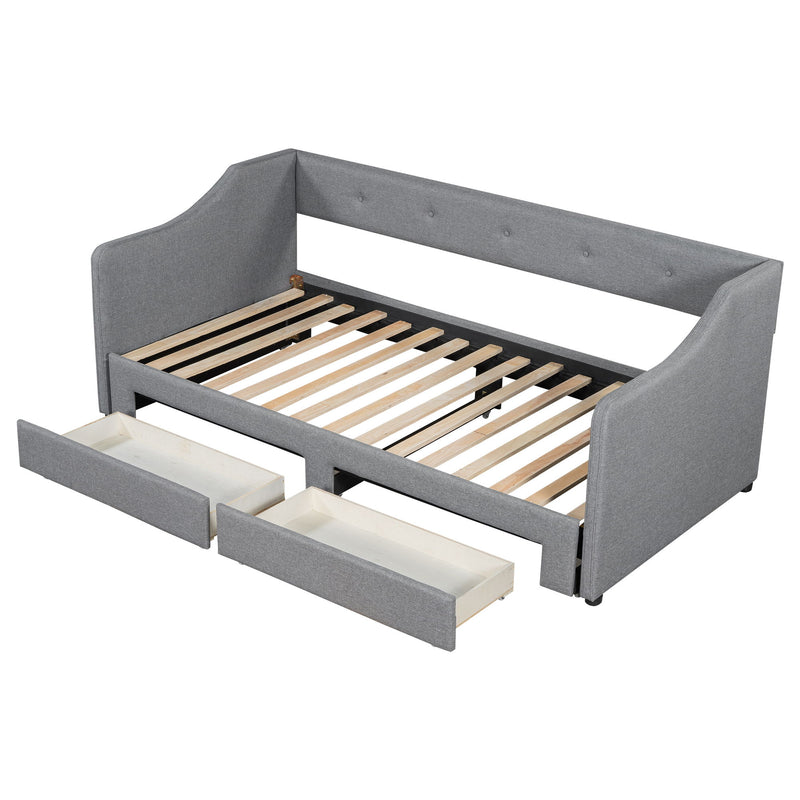 Upholstered Daybed With 2 Drawers