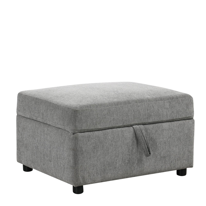 Sectional Sofa Convertible Pull-Out Bed With Storage Ottoman & USB Ports