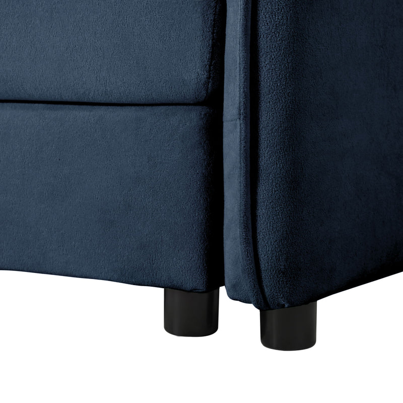 Oversized Chair With Movable Ottoman, Soft Upholstered Lounge Chair