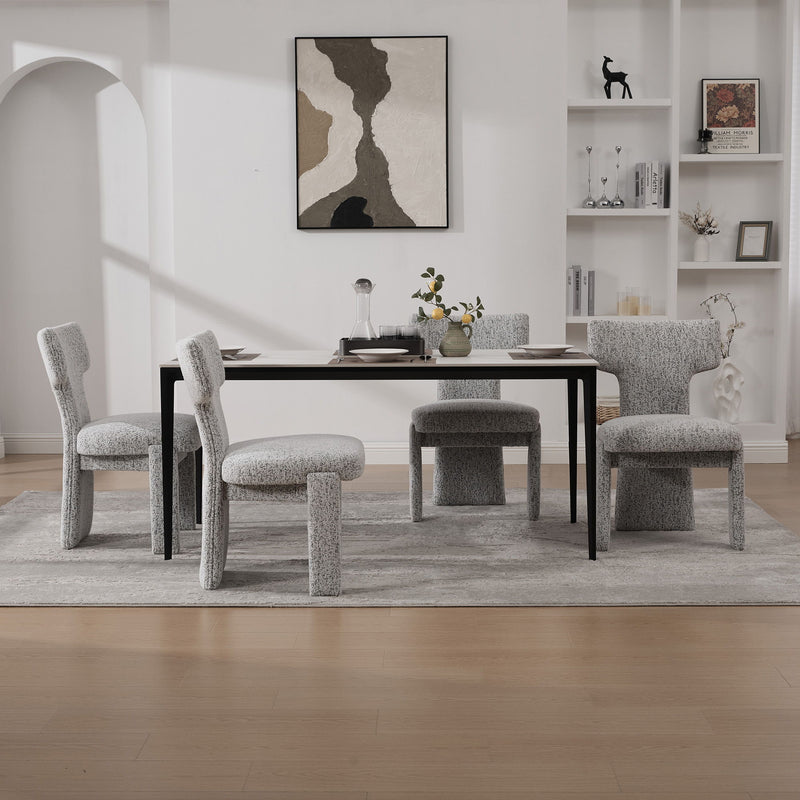 Armless Curved Back Accent Chairs