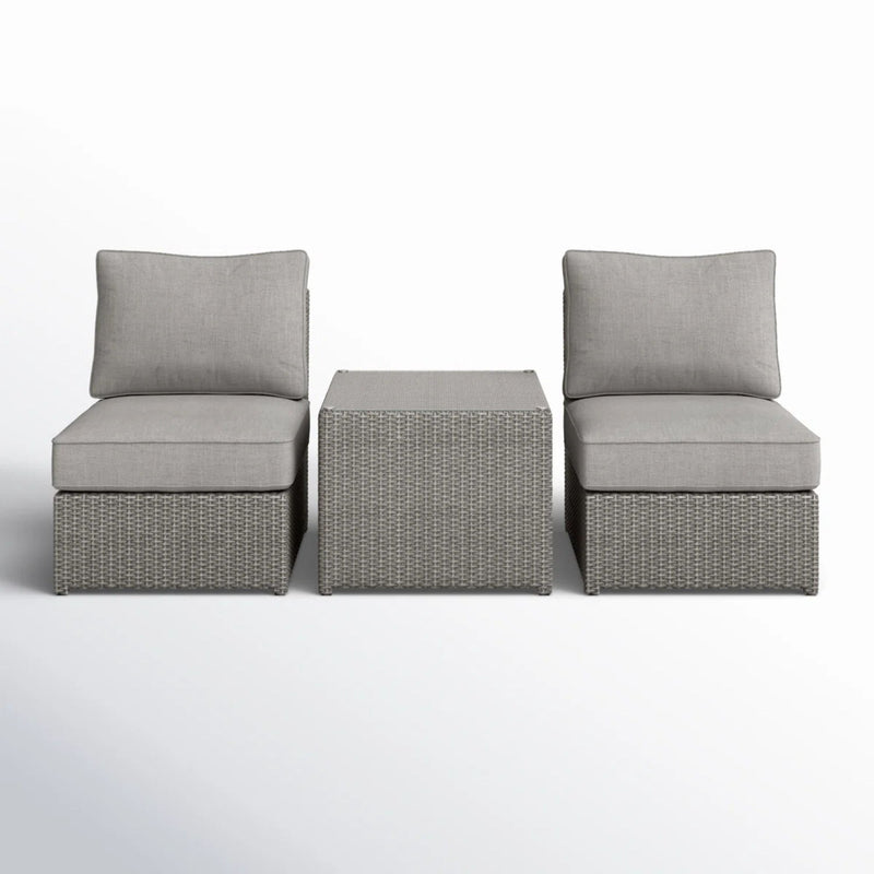 Modern Wicker Outdoor Seating Set With Cushions