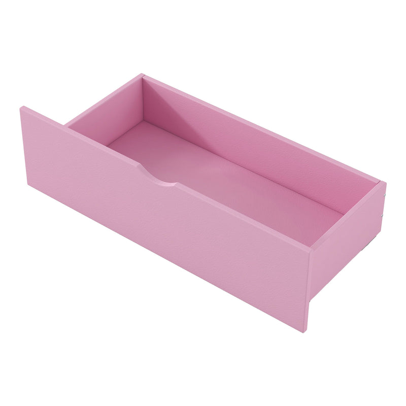 Platform Bed With Guardrail And 2 Drawers