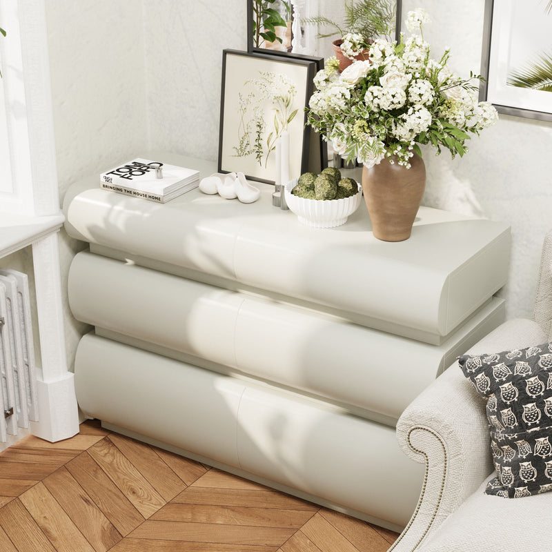 Minimalist Modern 6 Drawer Dresser, Handle Free Design With Wide Storage
