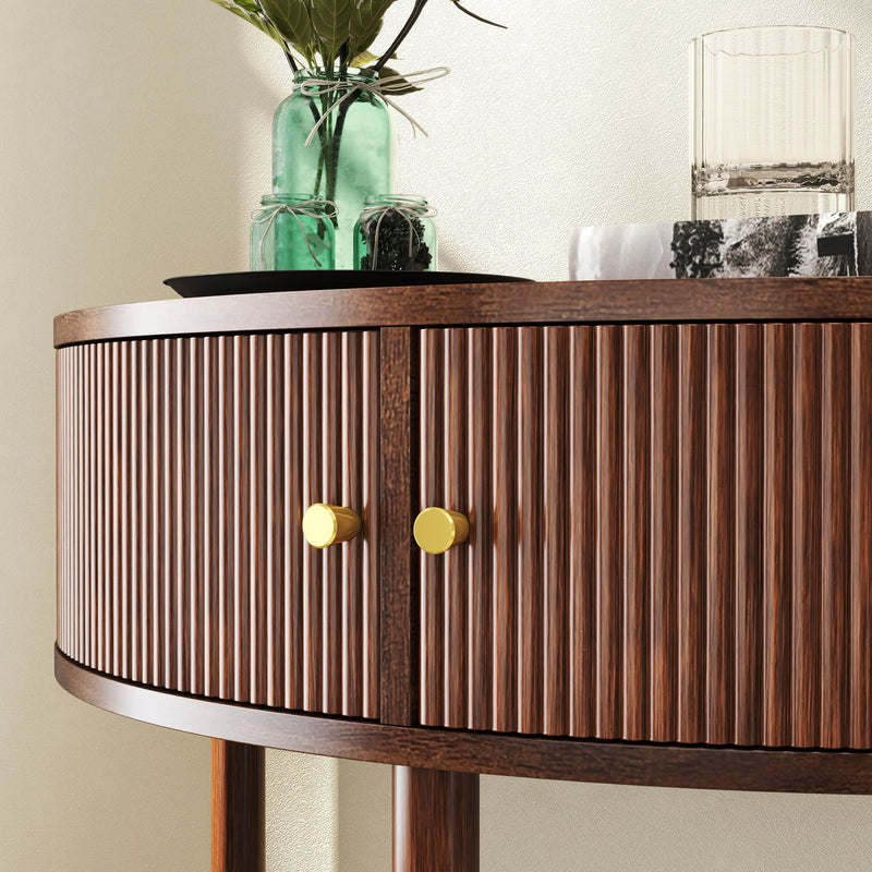 Demi Lune - Console Table With 2 Storage Drawers
