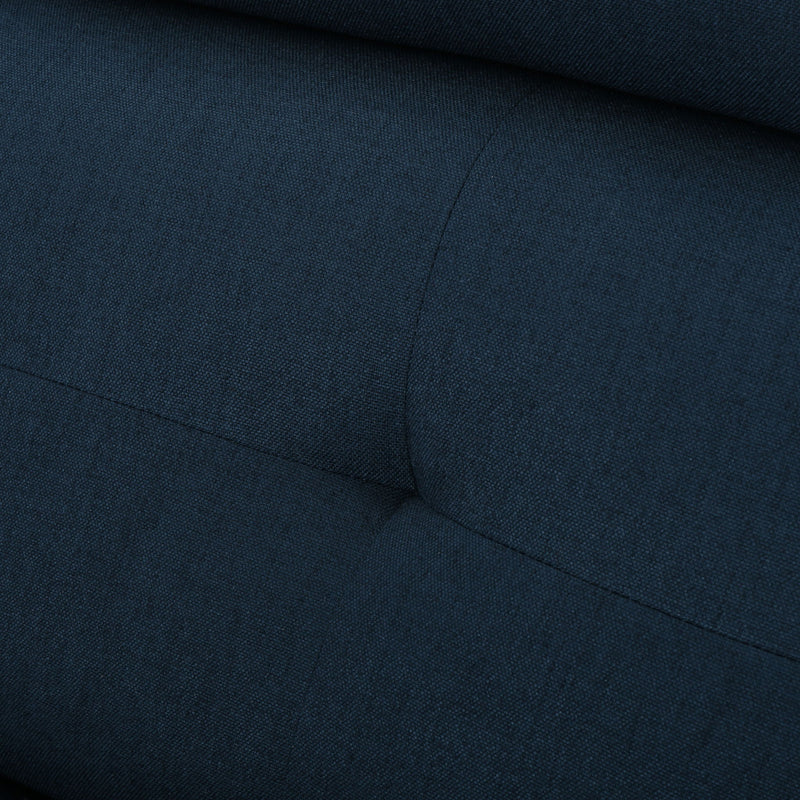 Alma - Contemporary Upholstered Loveseat Recliner - Navy Blue
