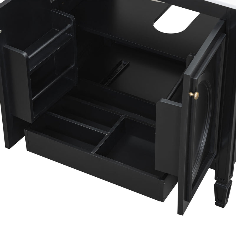 Bathroom Vanity With Sink With 2 Doors And Adjustable Shelf