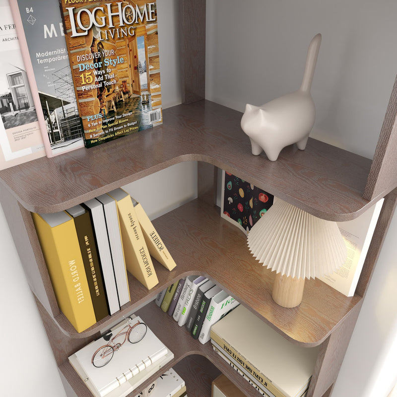 L-Shaped Corner Bookshelf