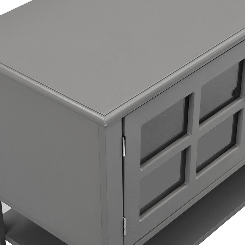 TV Stand, Entertainment Center With Dual Drawers And Hidden Storage, Cabinet With Soft Closing Doors And Sleek Panel Design