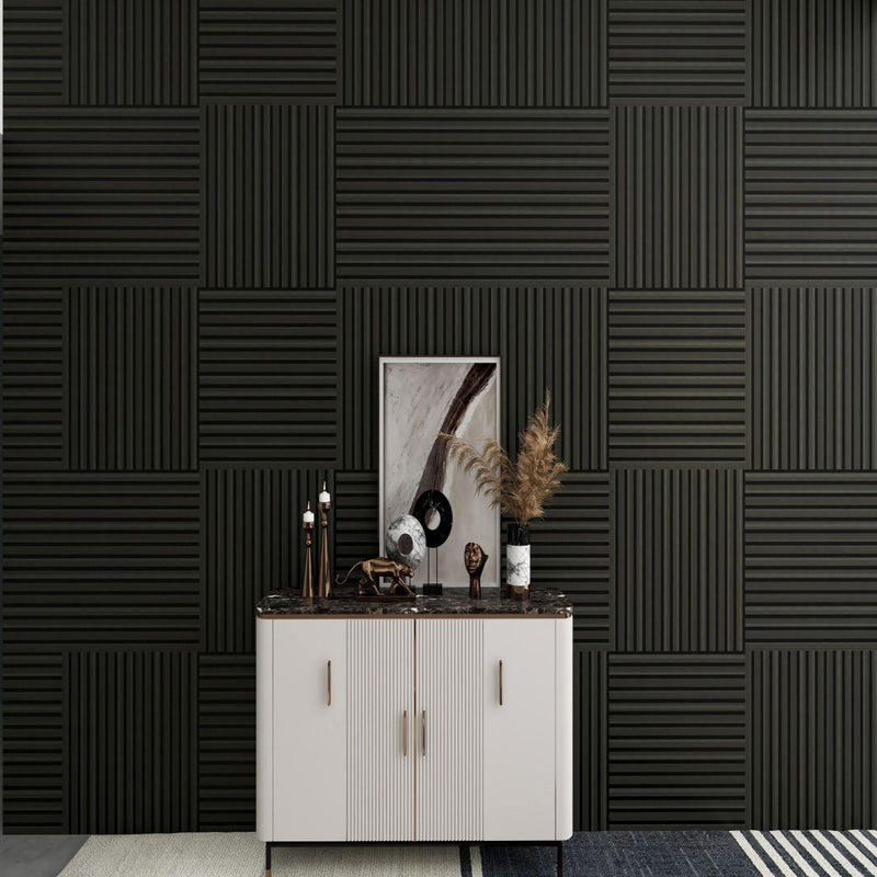 Acoustic Panels With Strip Design, Sound Absorbing Wall & Ceiling Panels