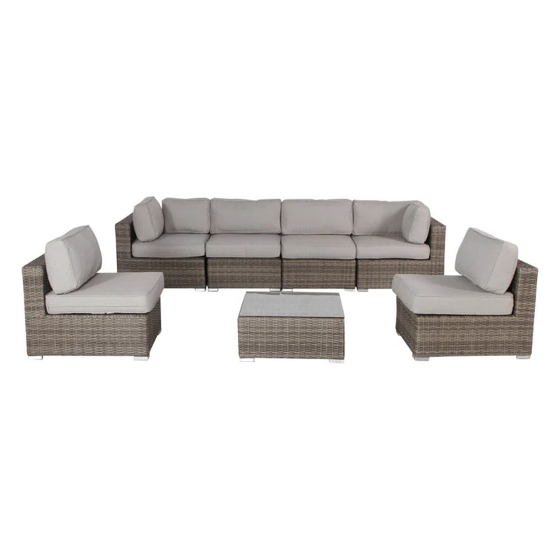 Outdoor Wicker Seating Group With Cushions