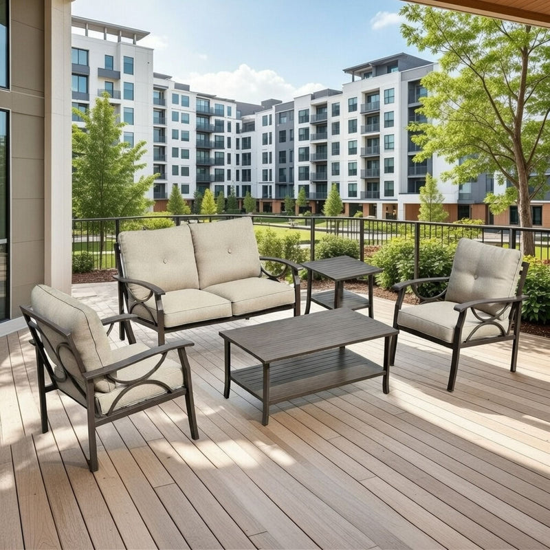 Patio Furniture Set & Coffee Table For Backyard