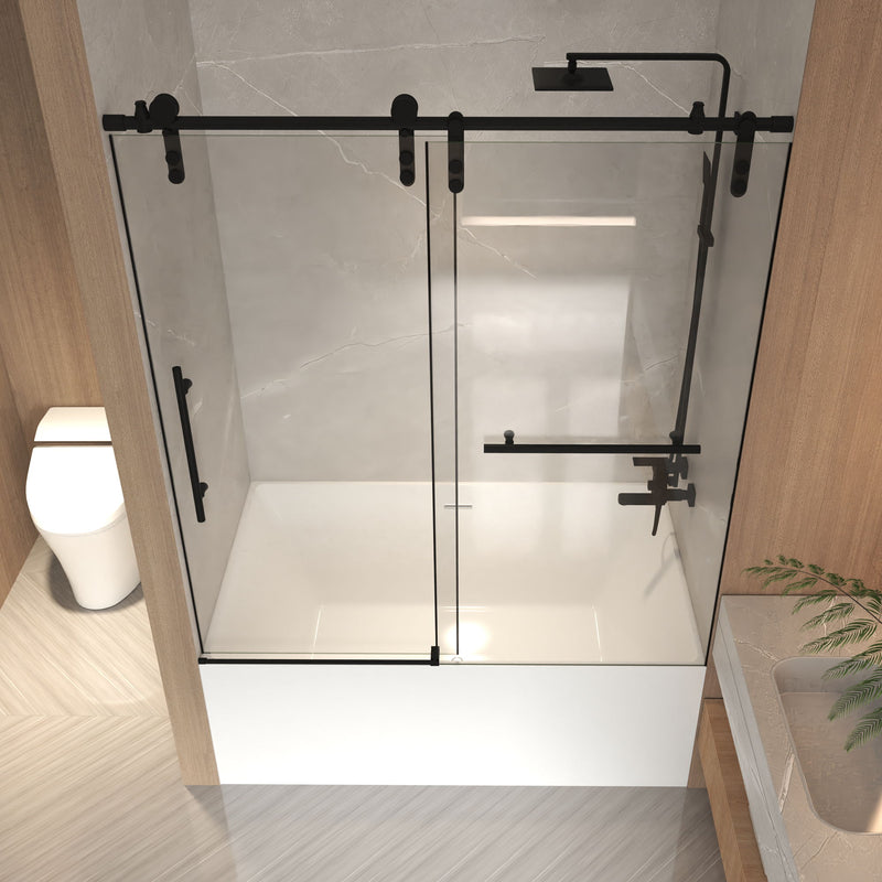 Frameless Sliding Bathtub Door With Frame