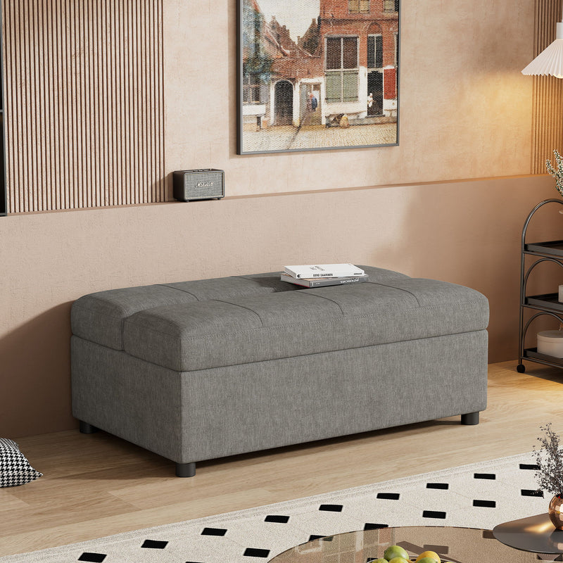 Twin Size Folding Ottoman Sleeper Bed With Mattress Convertible Guest Bed