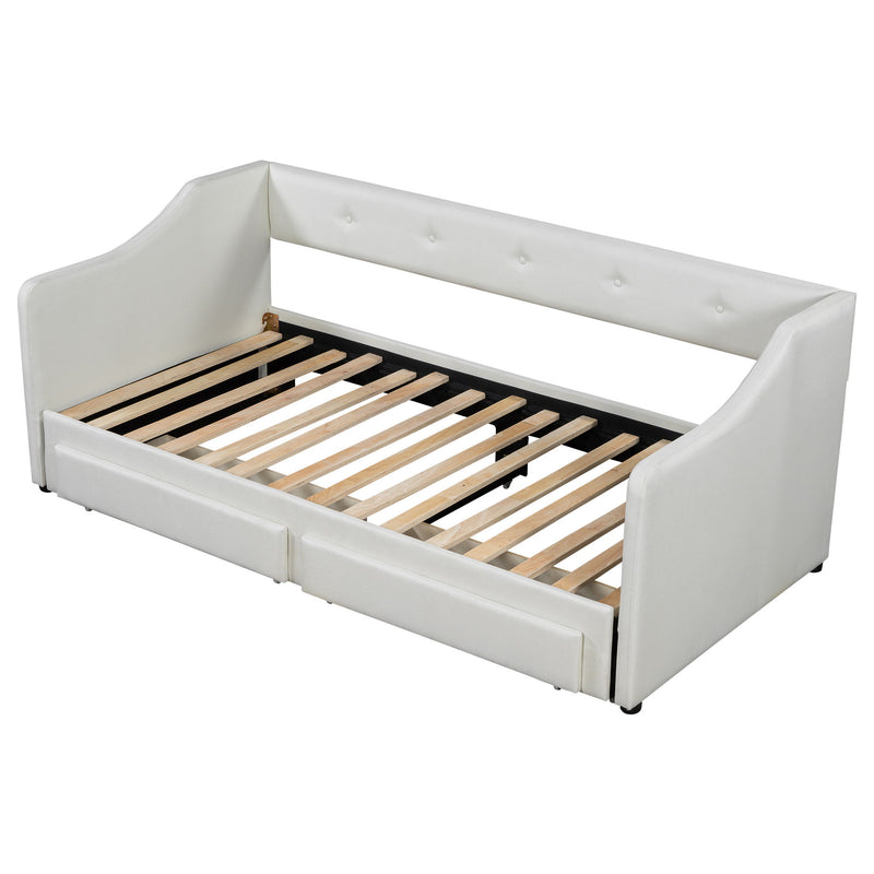 Upholstered Daybed With 2 Drawers
