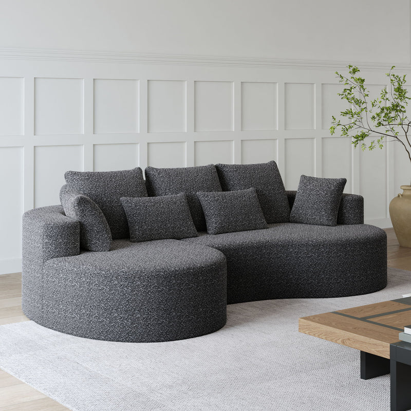 Curved Oversized Sectional Sofa With Extra Deep Seat