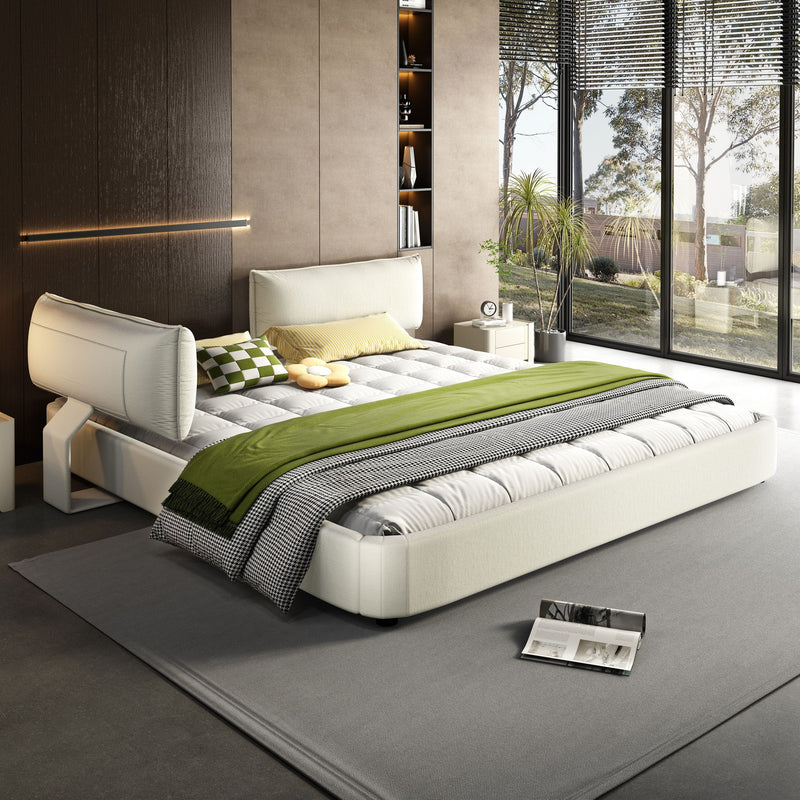 Cloud Bed Frame With Oversized Padded Movable Headboard