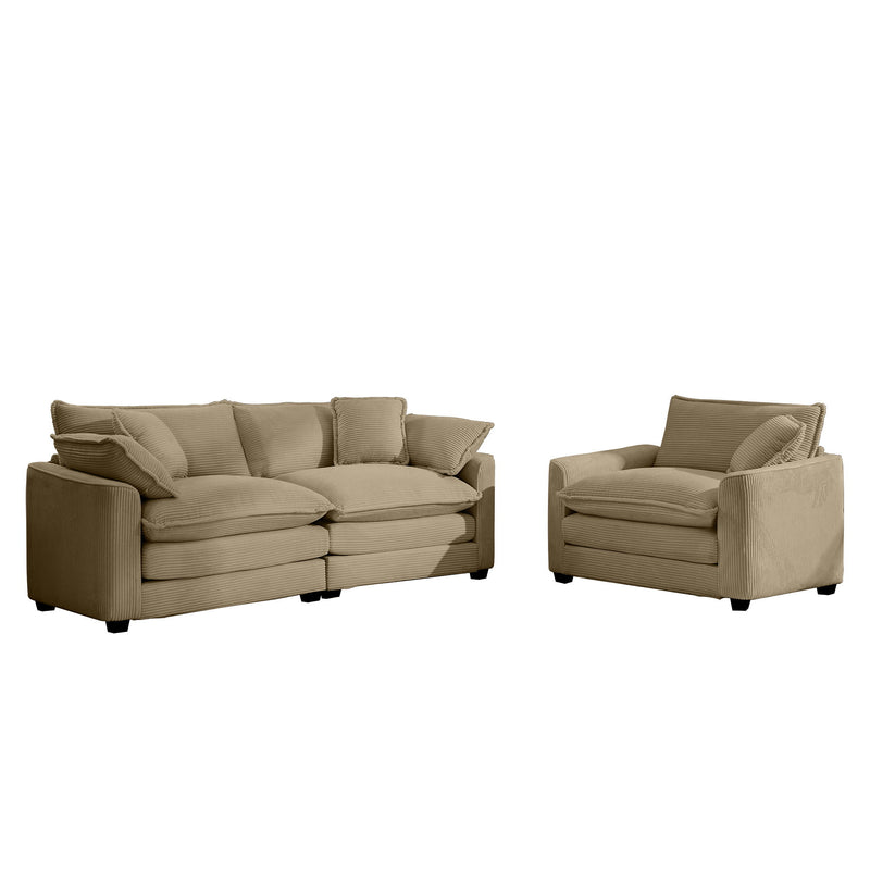 Elegant Oversized Sectional Sofa Set With Deep Seats And Flexible Layout