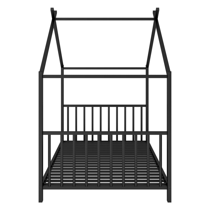 Metal House Platform Bed With Modern Design And Durable Frame