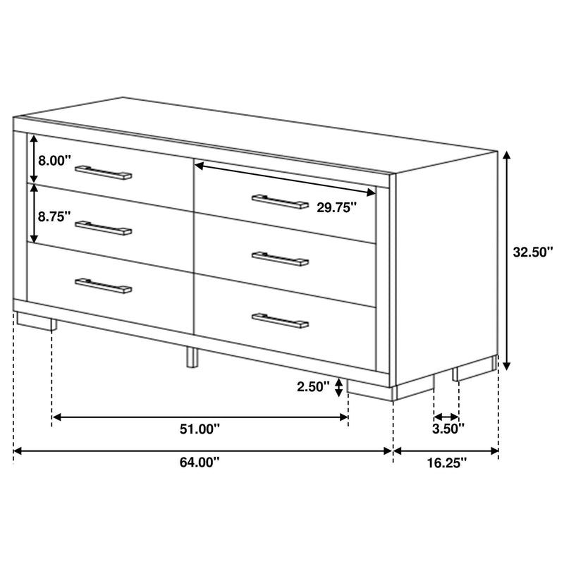 Polk - 5 Piece Queen Bedroom Set - Cappuccino