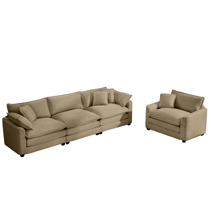 Elegant Oversized Sectional Sofa Set With Deep Seats And Flexible Layout