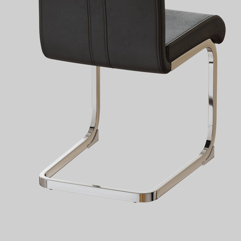 Modern Dining Chairs With Padded Seat, High Back
