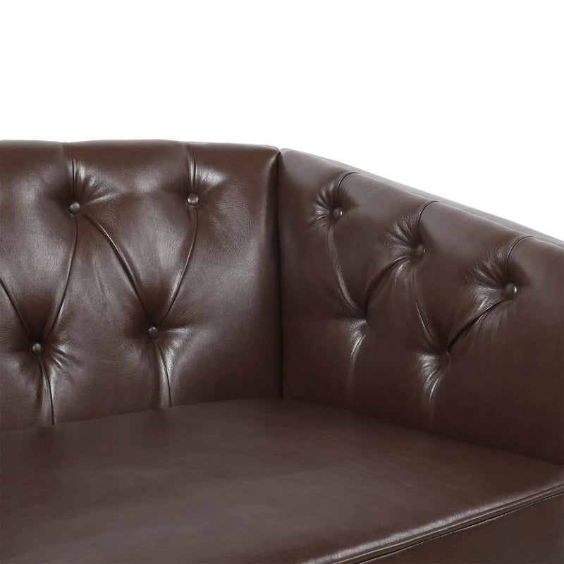 Sophisticated Loveseat With Diamond Stitched Detailing