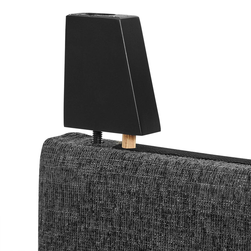 Squares Upholstered Headboard Platform Bed