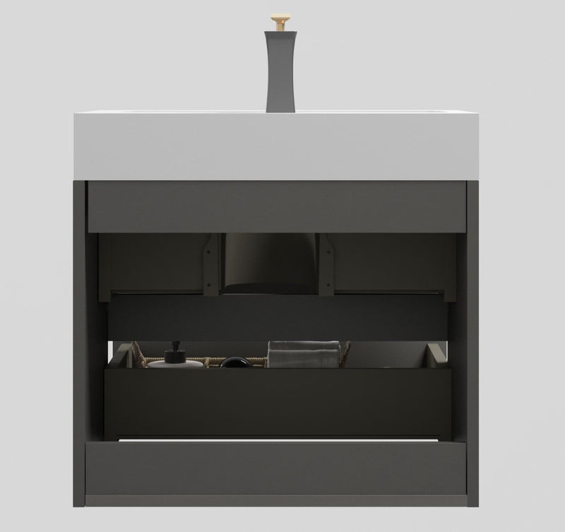 Alice - Bathroom Vanity With Sink, Wall Mounted, Floating