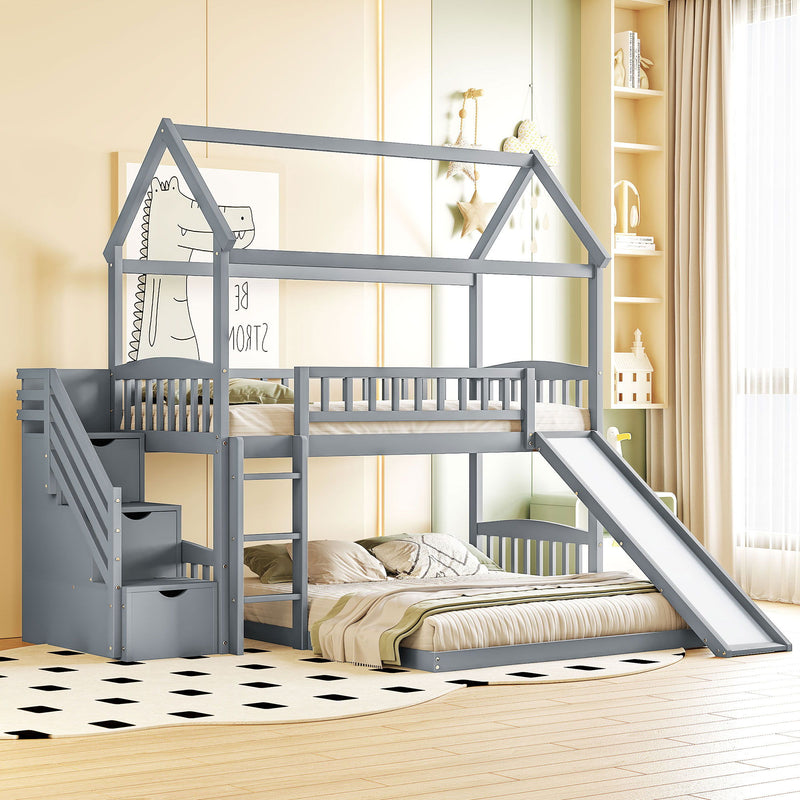 House Bunk Bed With Slide