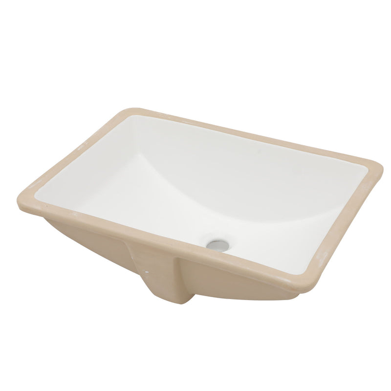 Modern Ceramic Undermount Bathroom Sink With Overflow, High Quality