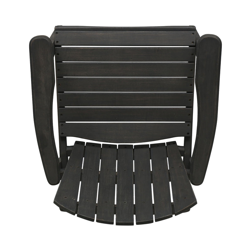 Outdoor Weather Resistant Acacia Wood Adirondack Dining Chairs (Set of 2)