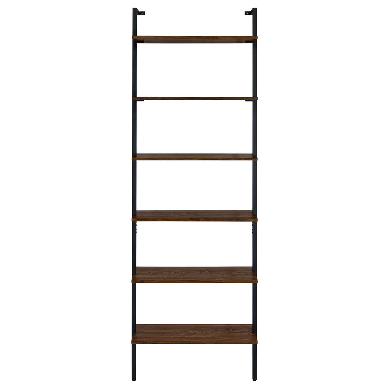 Christy - Owens - 6 Shelf Wall Bookshelf - Walnut