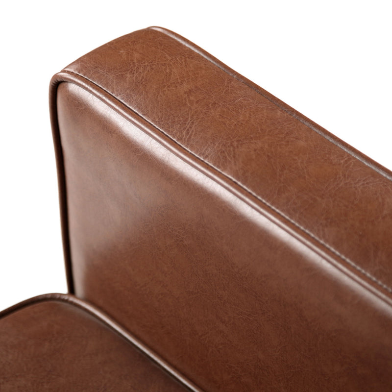 Mid-Century Modern Recliner With Button Tufted Waffle Stitch