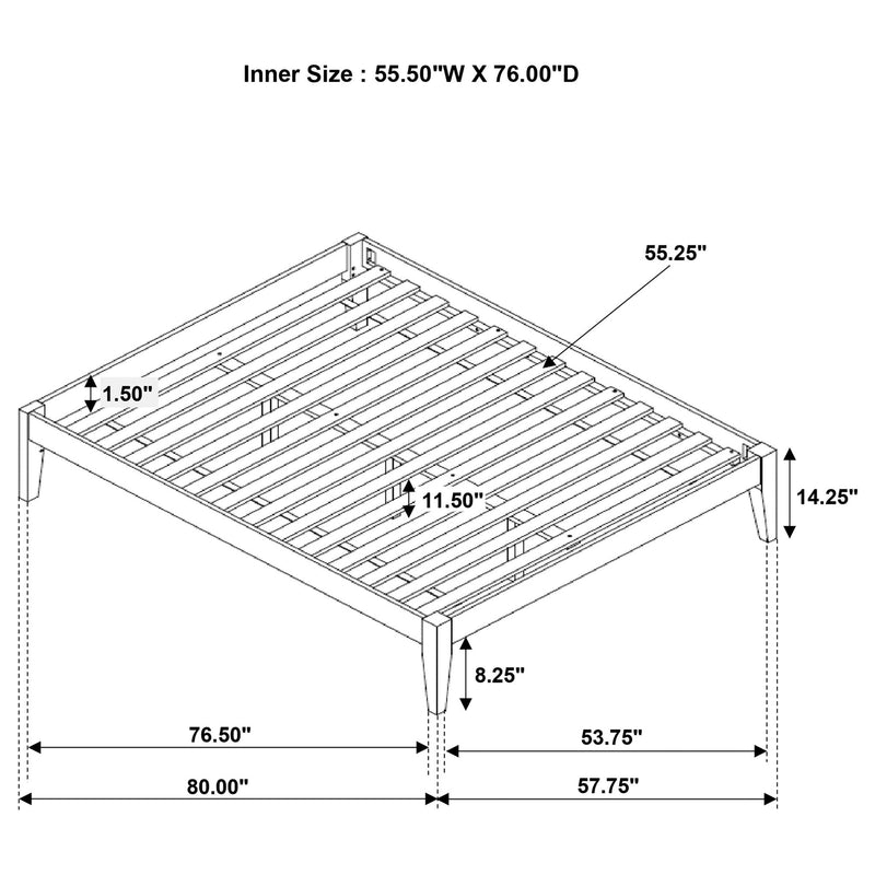 Platform Bed With Tapered Legs