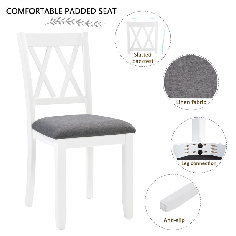 Modern Dining Set With Upholstered Chairs
