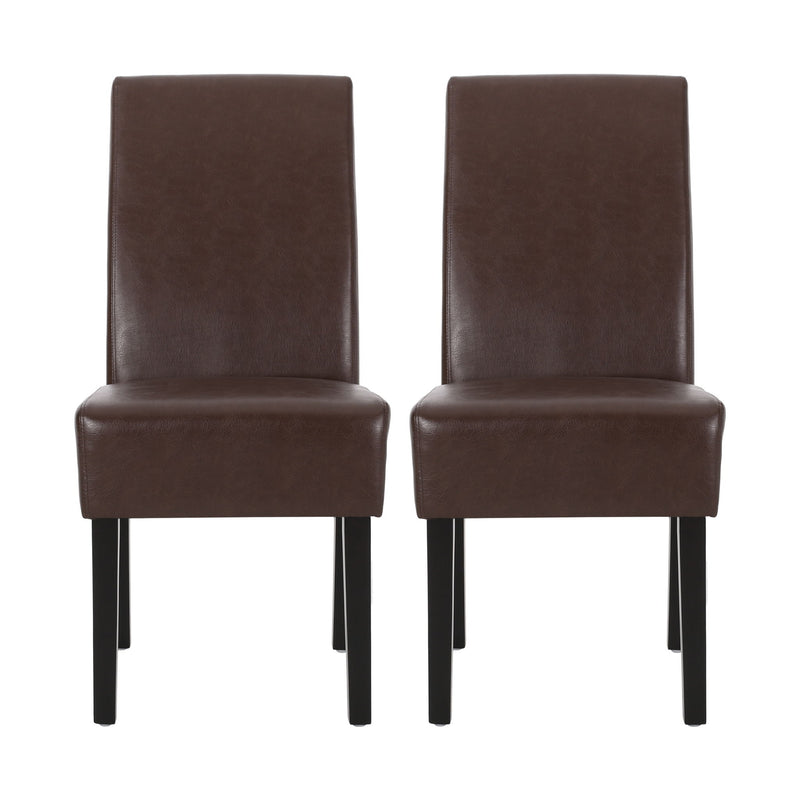 Contemporary Dining Chair With Rubberwood Legs (Set of 2)